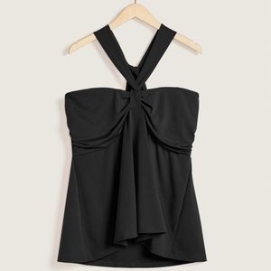 Halter sleeveless swing top